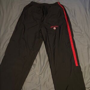 Holloway Black Joggers with Red Stripe